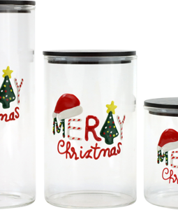 9657 JARS MERRY CHRISTMAS S/3